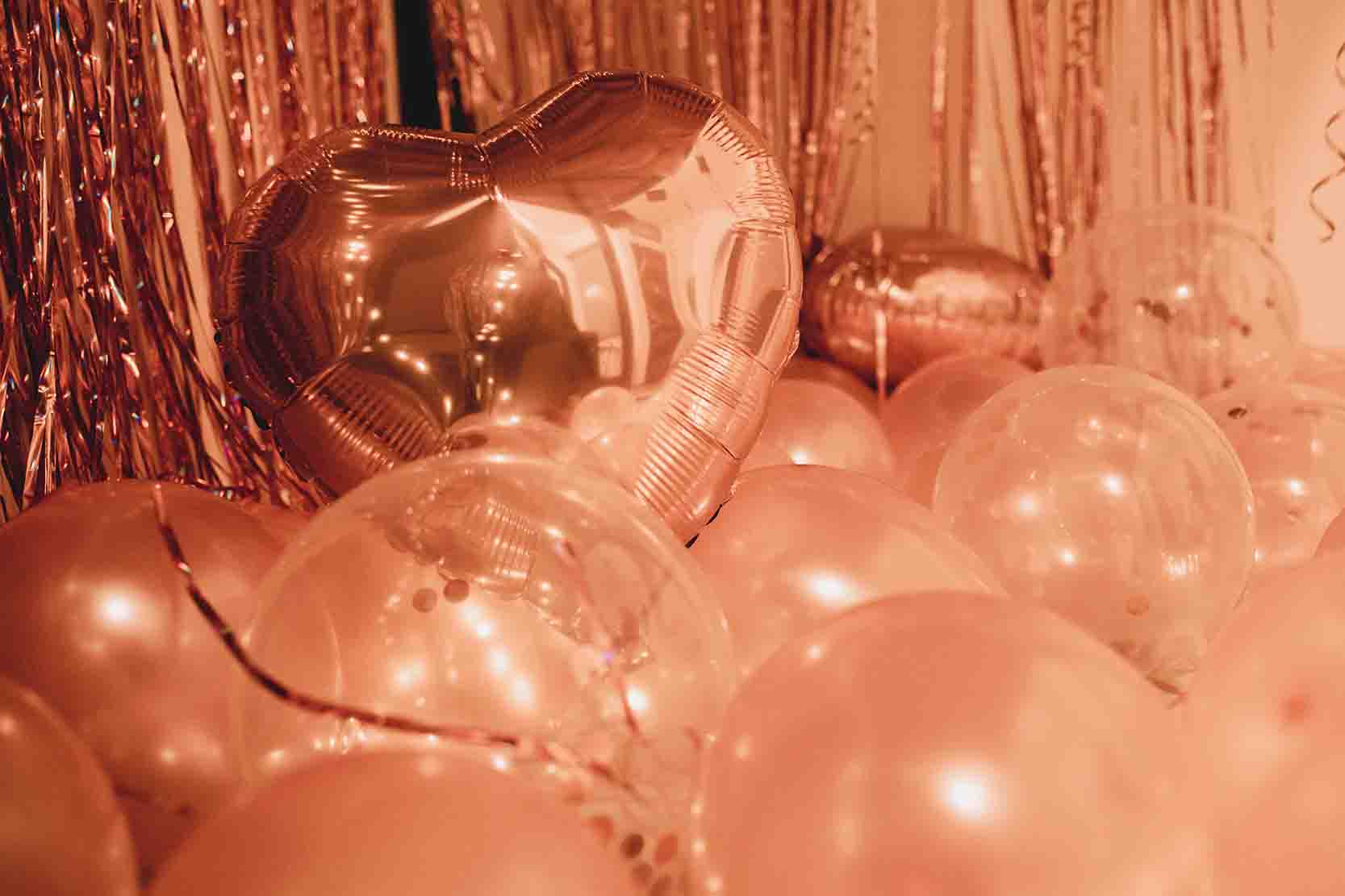 Ramo de globos de látex oro cromado - Decoración con Globos para