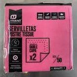 50 Servilletas Fucsia Doble capa 25x25cm - Mis Globos