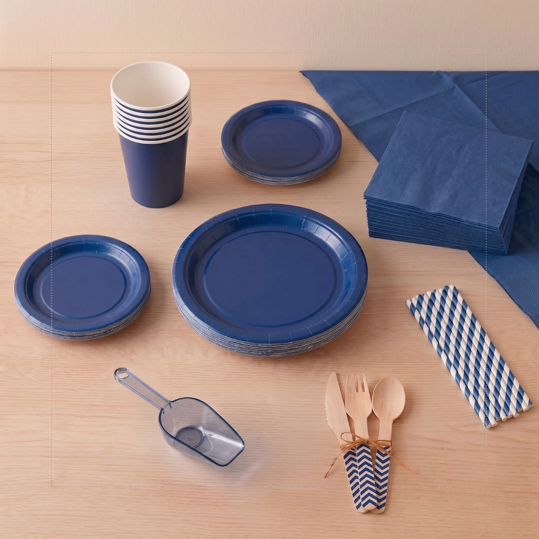Mantel rectangular papel Azul Oscuro