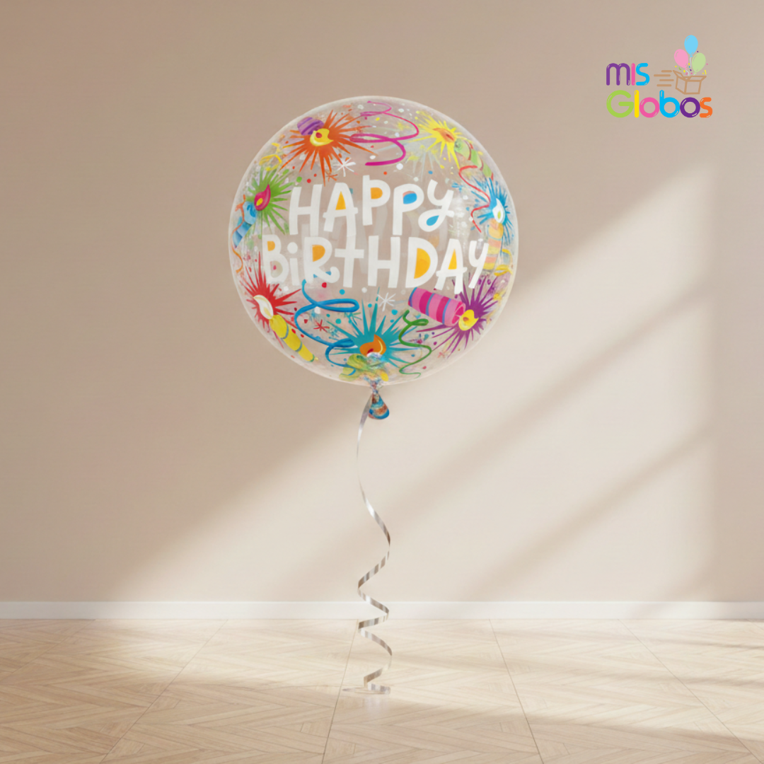 Globo Burbuja Happy Birthday Velitas