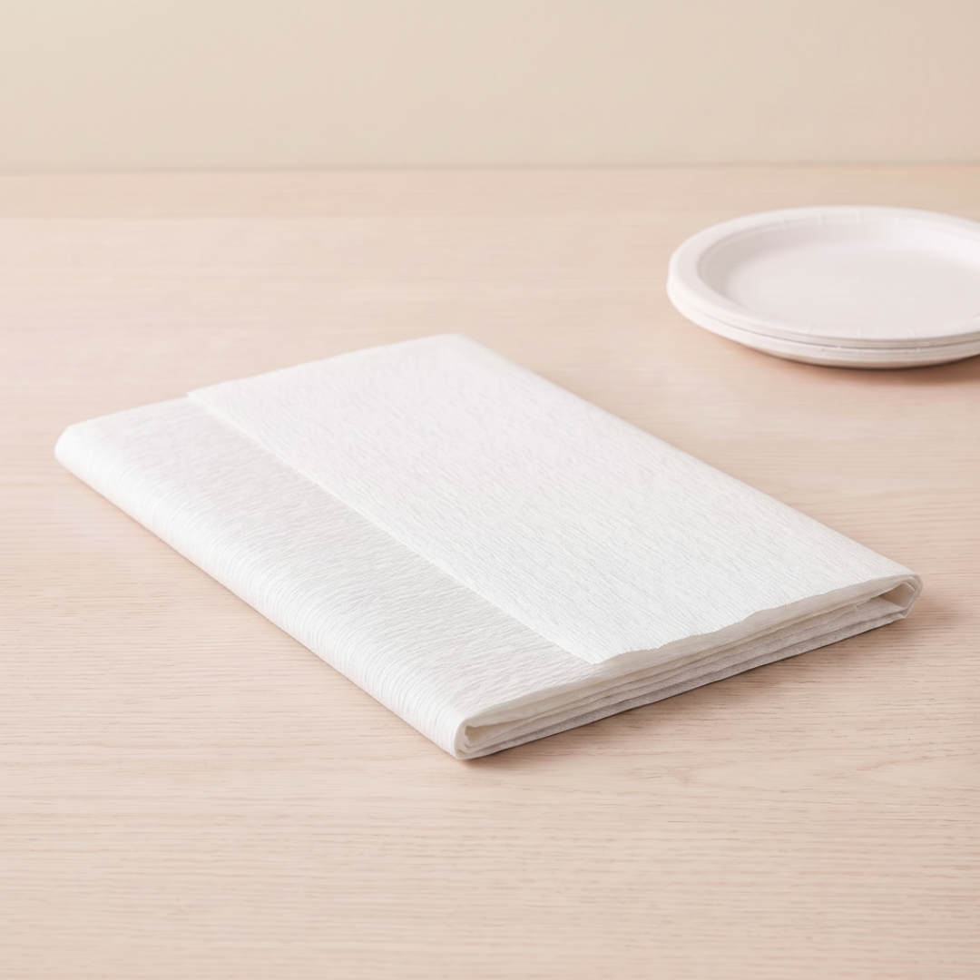 Mantel rectangular papel Blanco