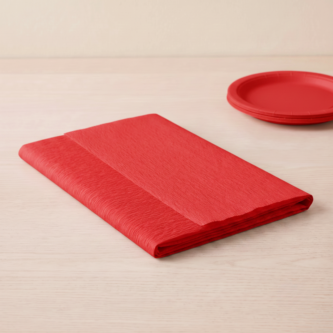 Mantel rectangular papel Rojo