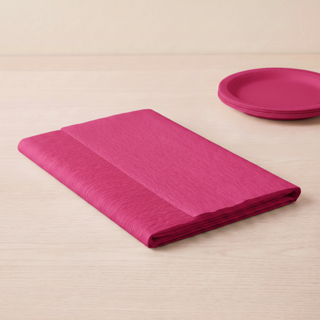 Mantel rectangular papel Fucsia