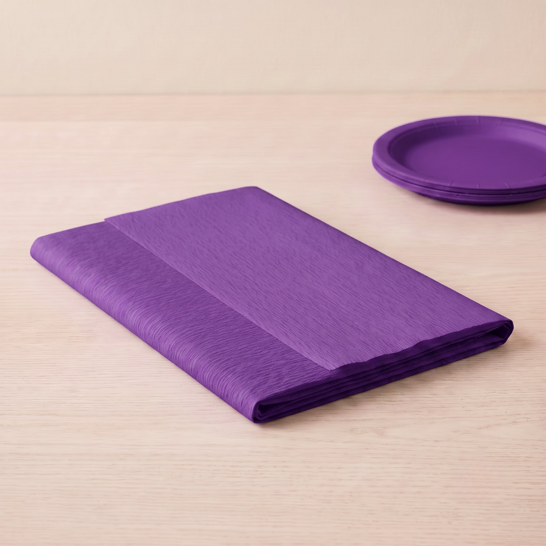 Mantel rectangular papel Morado