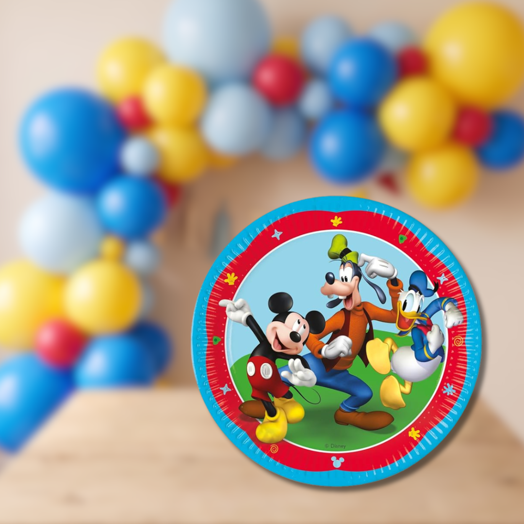 Platos grandes de Mickey 23 cm | 8 unidades
