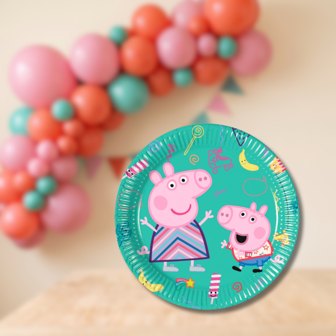 Platos pequeños Peppa Pig 20 cm | 8 unidades