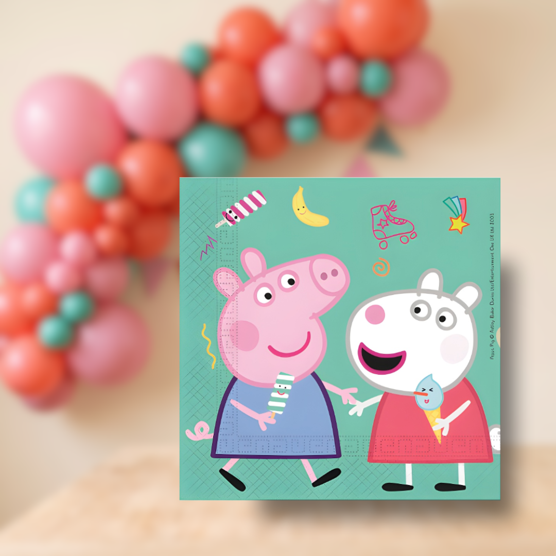 Servilletas Peppa Pig 33 × 33 cm | 20 unidades