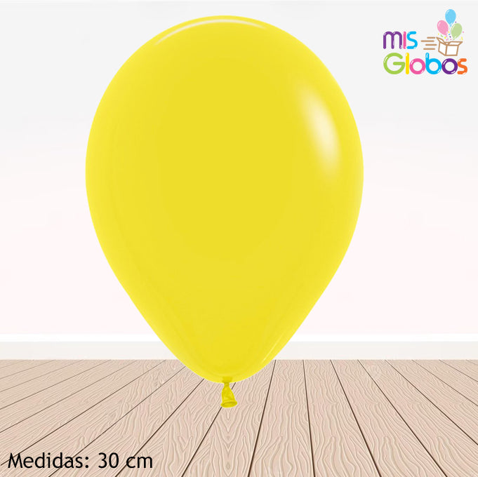 Globo Amarillo mate hinchado con Helio por unidades.