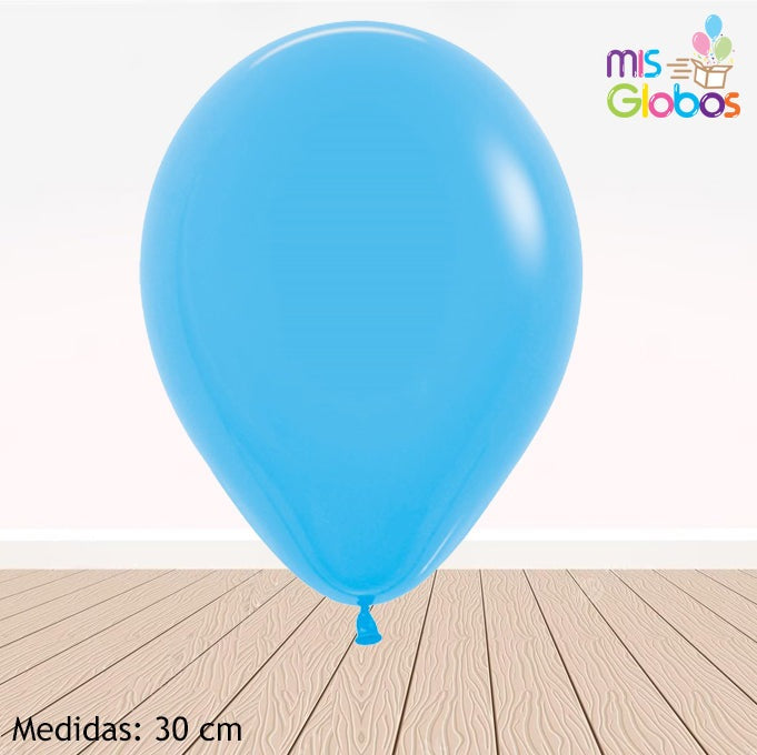 Globo Azul mate hinchado con Helio por unidades.