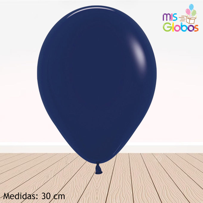 Globo Azul Naval mate hinchado con Helio por unidades.