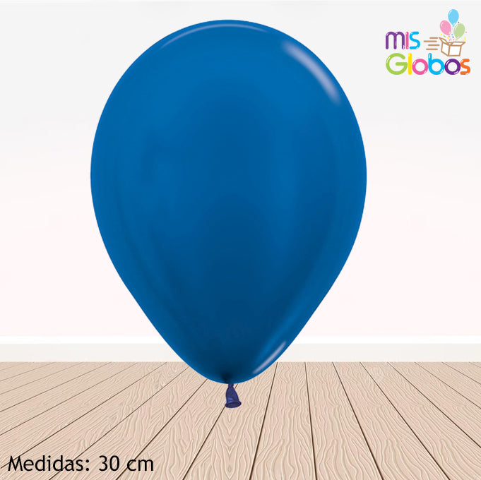 Globo Azul Real mate hinchado con Helio por unidades.