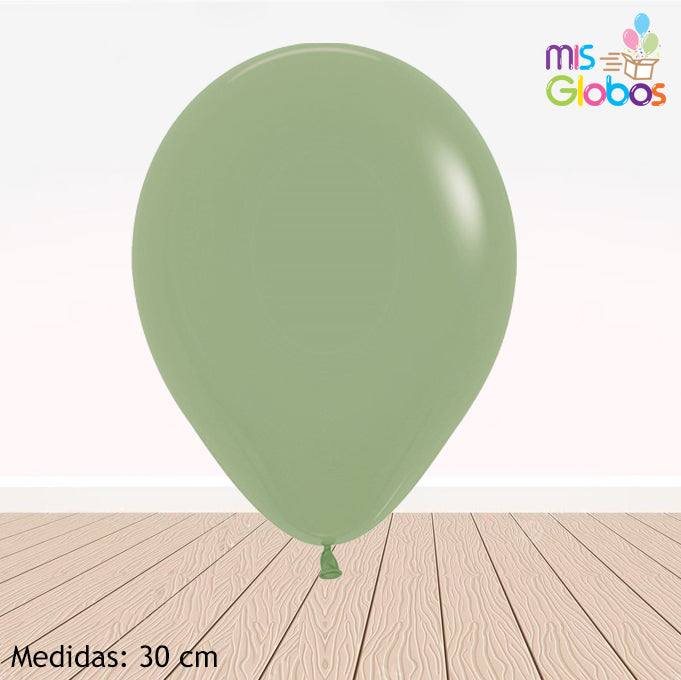 Globo Eucalipto mate hinchado con Helio por unidades.