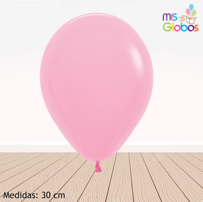 Globo Rosa mate hinchado con Helio por unidades.