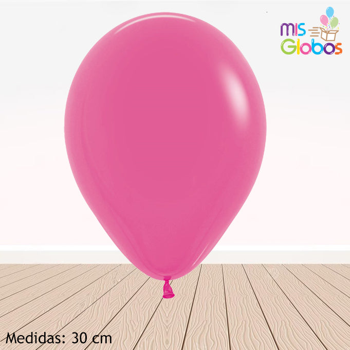 Globo Fucsia mate hinchado con Helio por unidades.