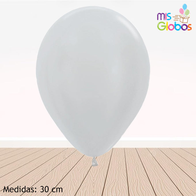 Globo Plata Metal hinchado con Helio por unidades.