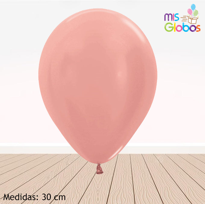 Globo Rose Gold Metal hinchado con Helio por unidades.
