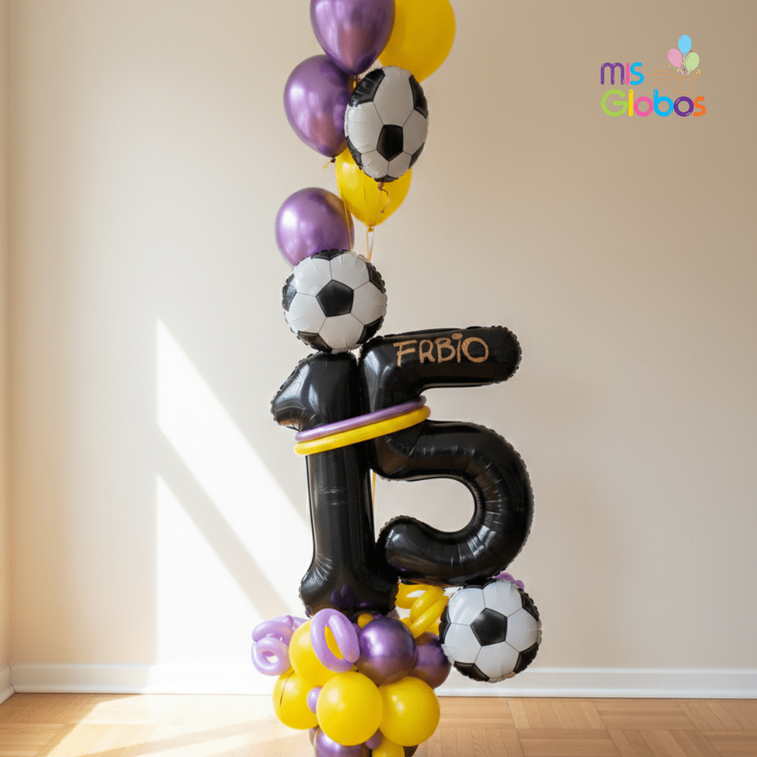 Arreglo Edad Fútbol - Mis Globos