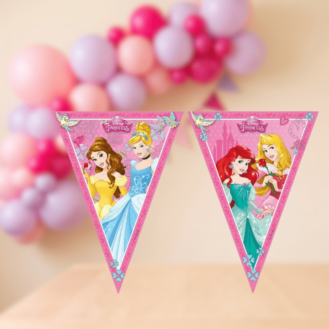 Banderín Princesas de plástico 2,3 m