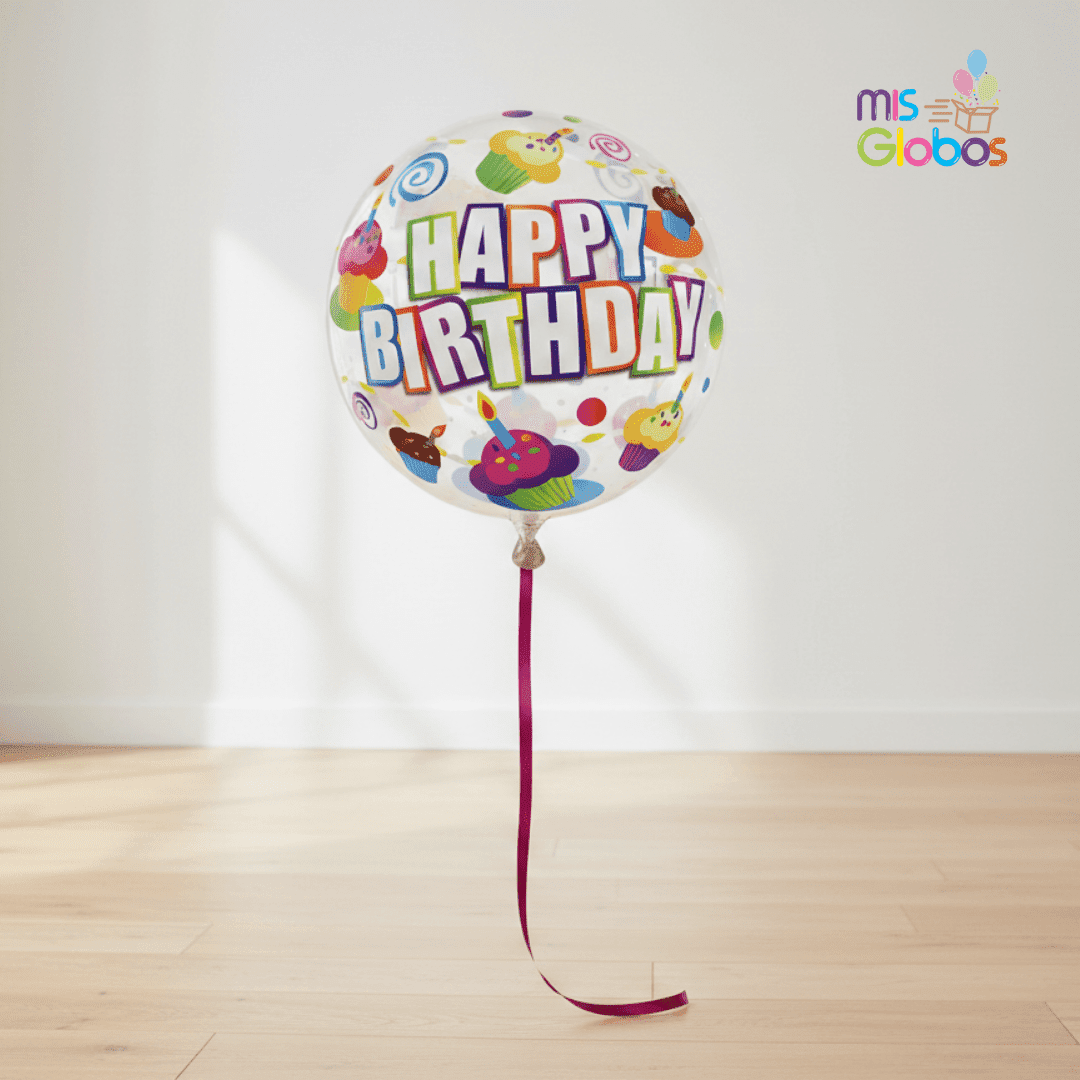 Burbuja Happy Birthday Cupcakes