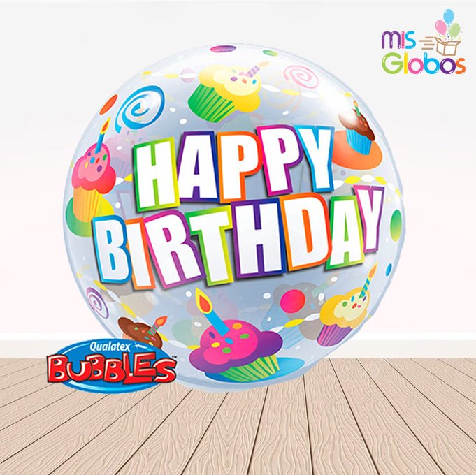 Burbuja Happy Birthday Cupcakes