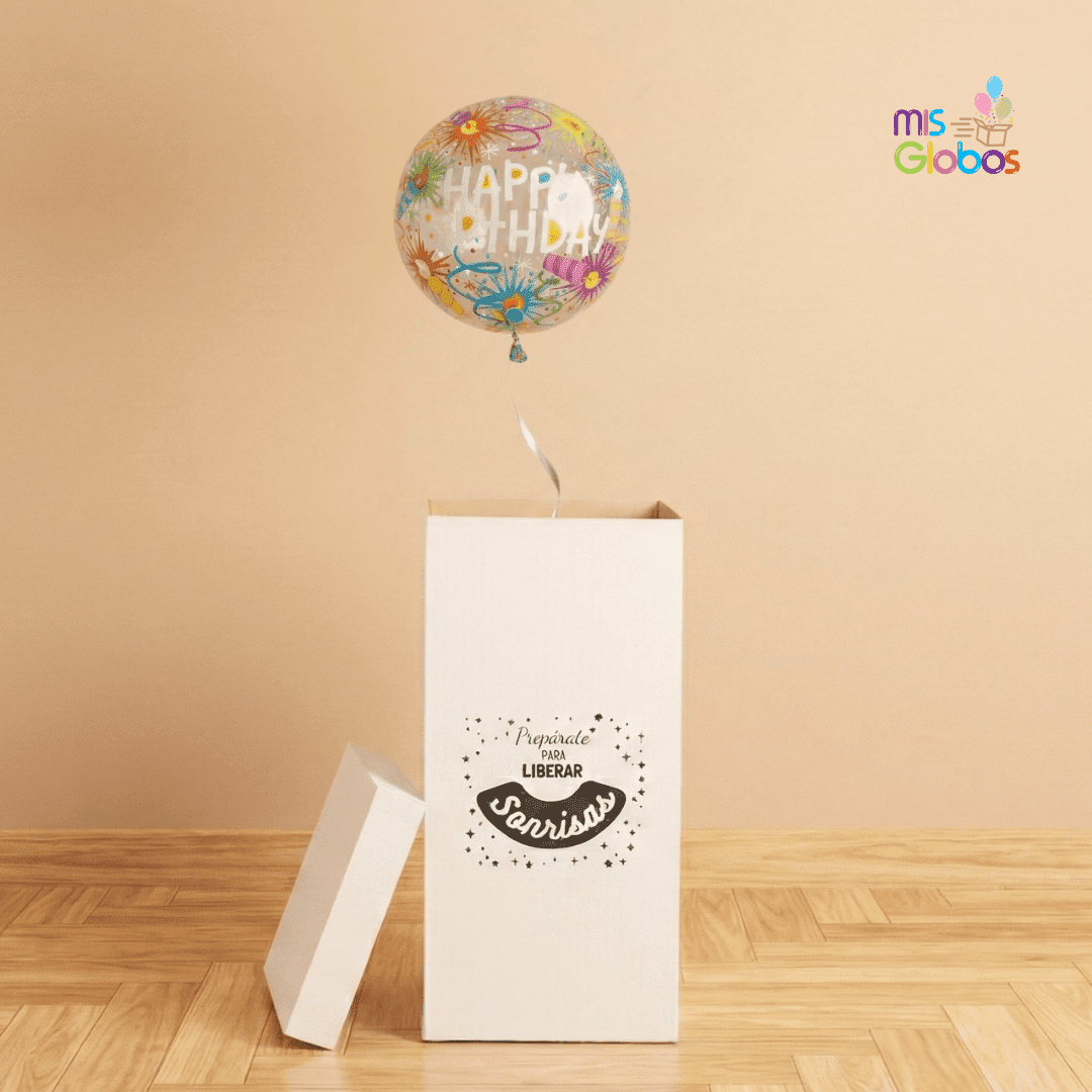 Caja GloBOOM Burbuja Feliz Cumpleaños