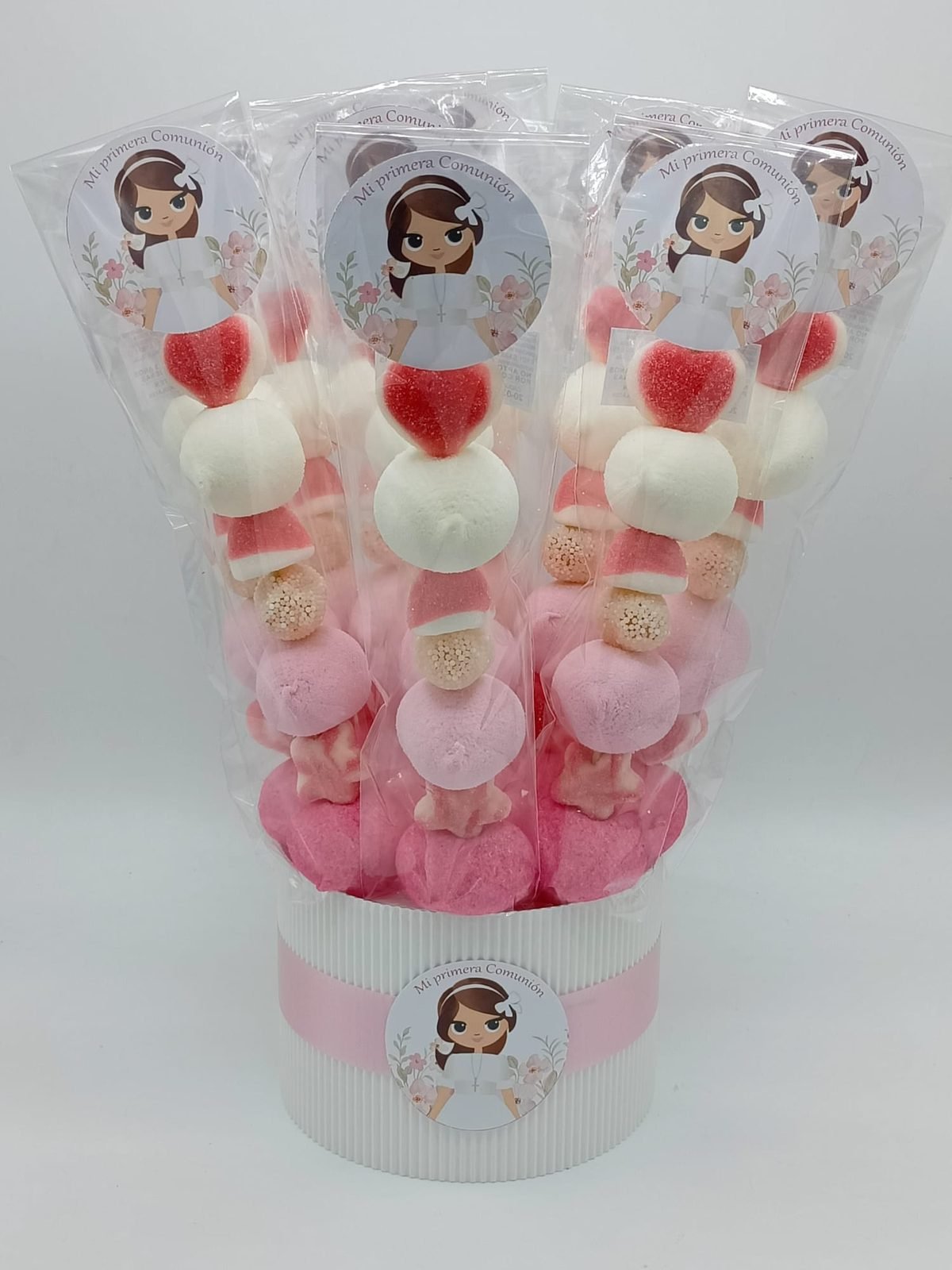 Centro de 16 mini brochetas Comunión Niña - Mis Globos