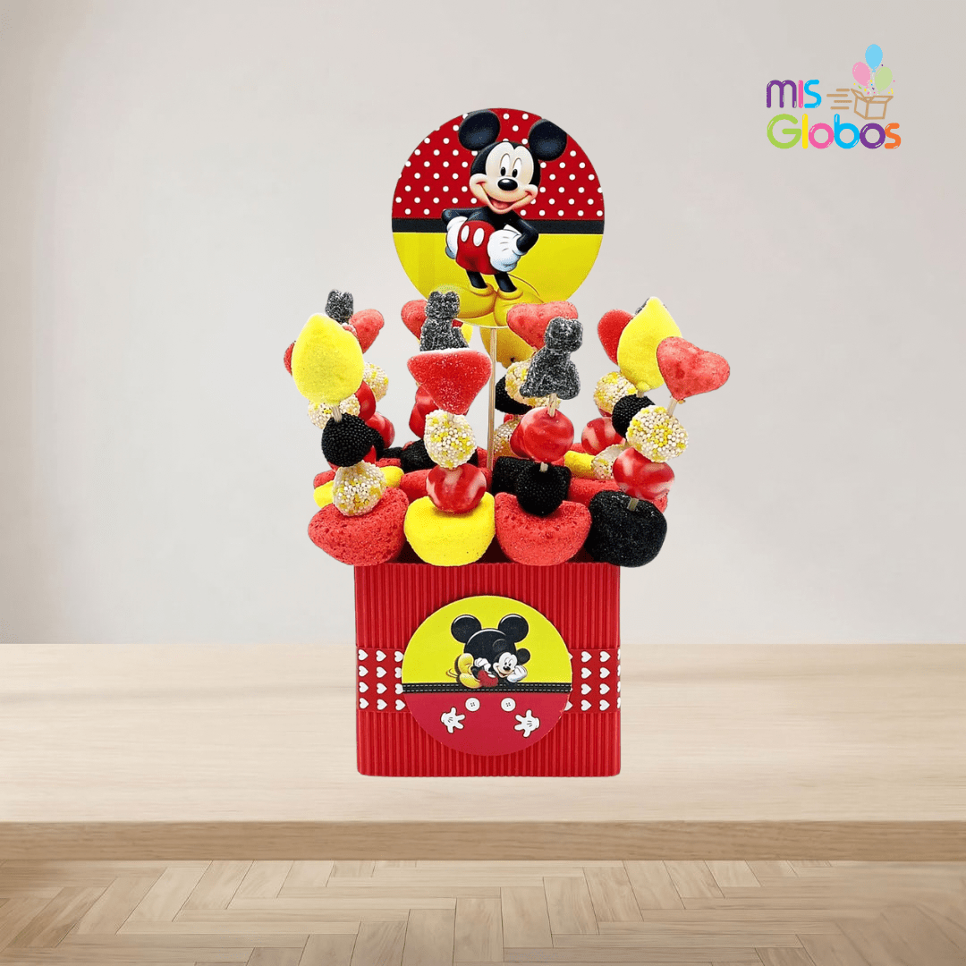Centro de 16 mini brochetas Mickey