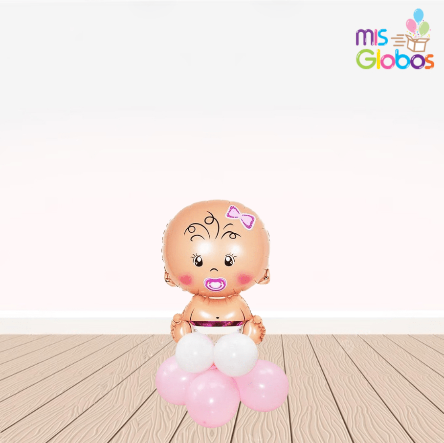 Centro de mesa Bebé Rosa