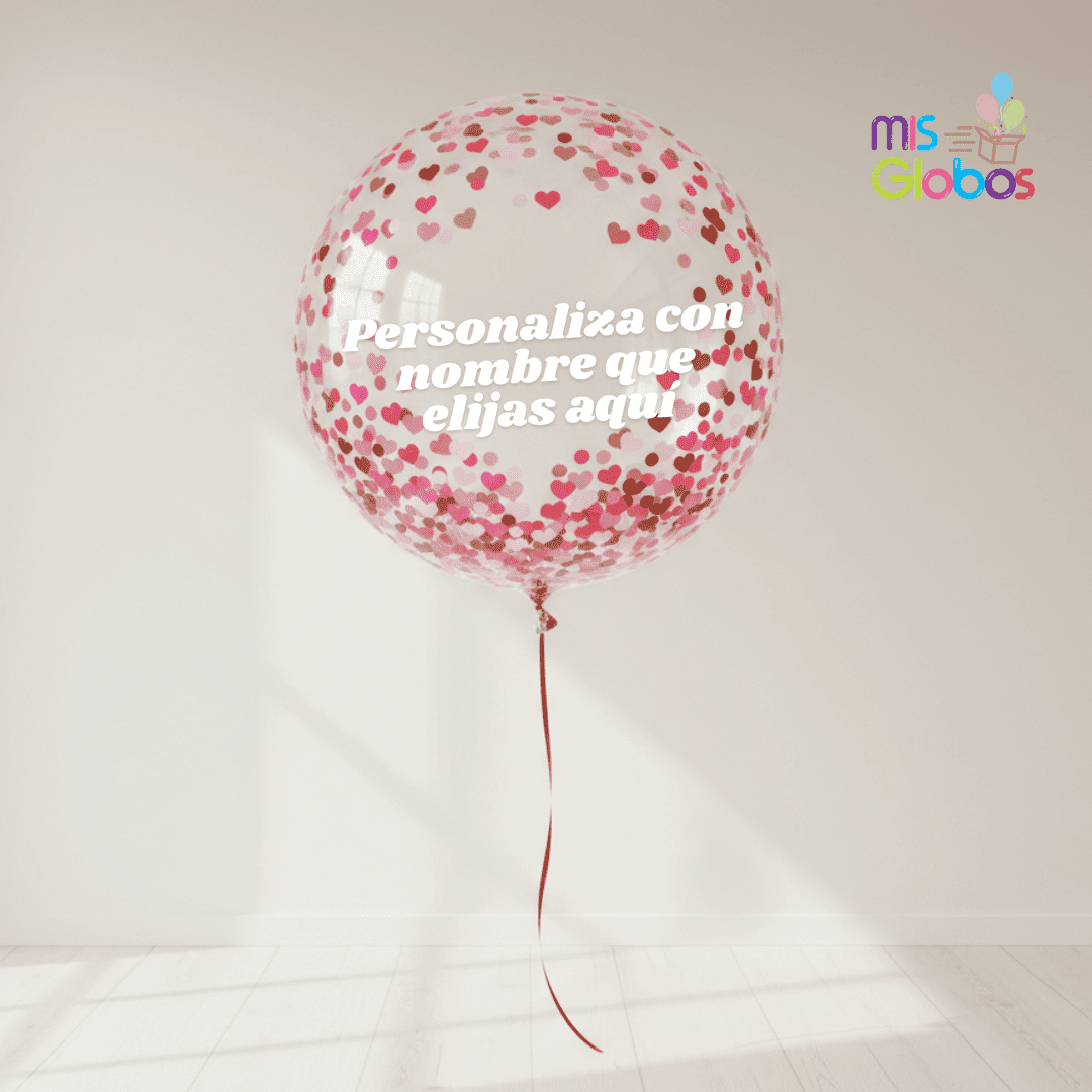 Decoburbuja corazones rojos