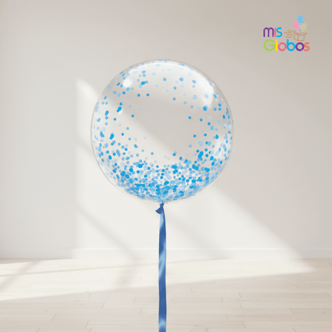 Decoburbuja topos Azul. - Mis Globos