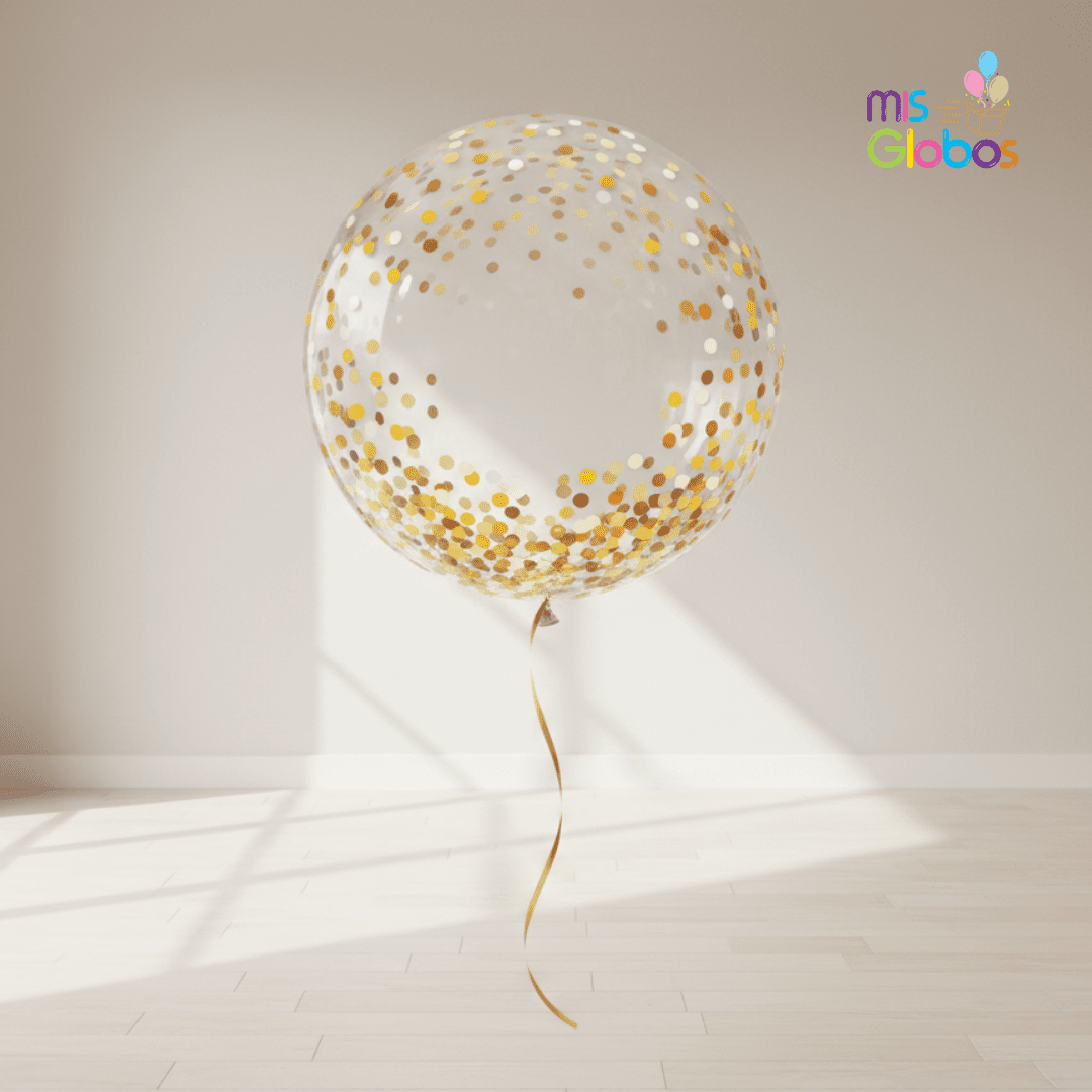 Decoburbuja topos oro - Mis Globos