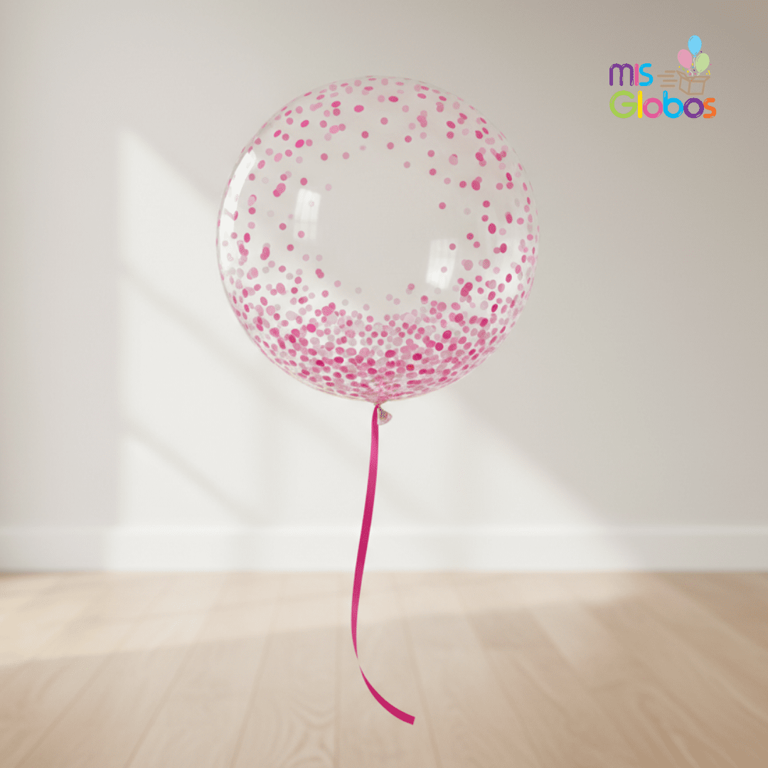 Decoburbuja topos Rosa - Mis Globos