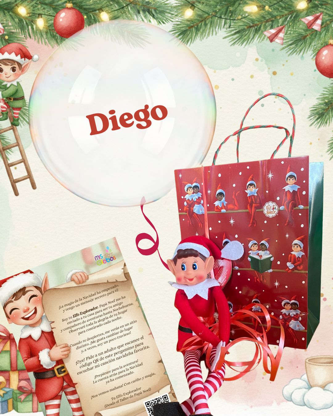 Elfo explorador de Navidad