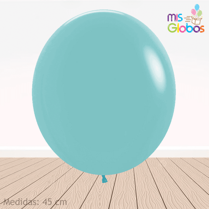 Globo Aguamarina mate hinchado con Helio por unidades.