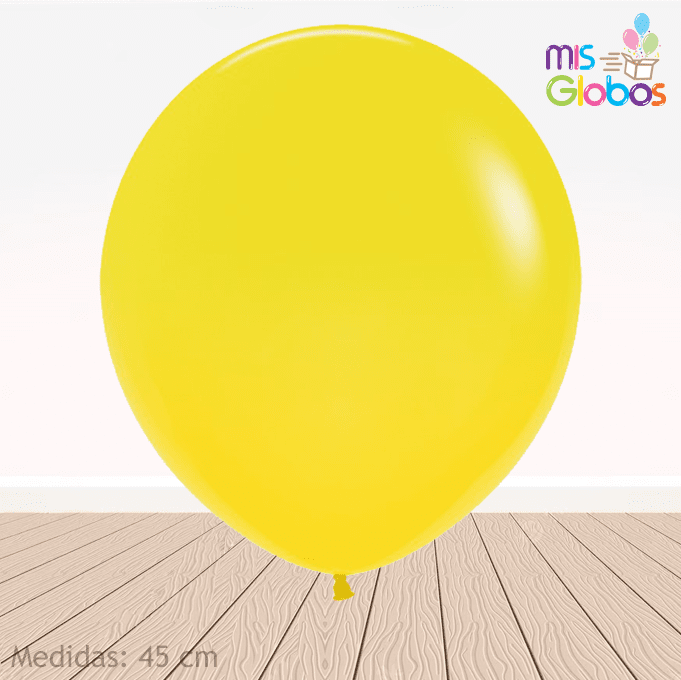Globo Amarillo mate hinchado con Helio por unidades. - Mis Globos