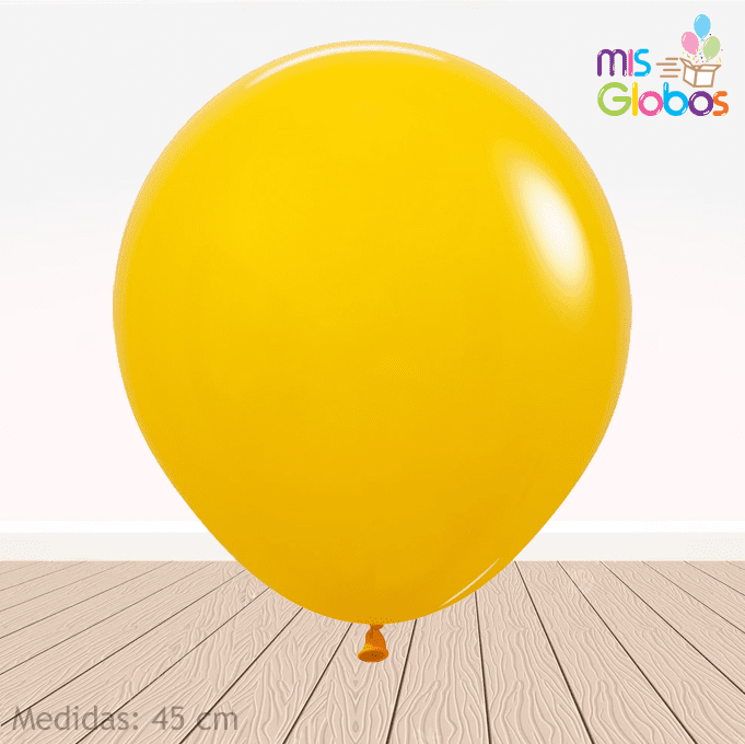 Globo Amarillo Miel mate hinchado con Helio por unidades - Mis Globos