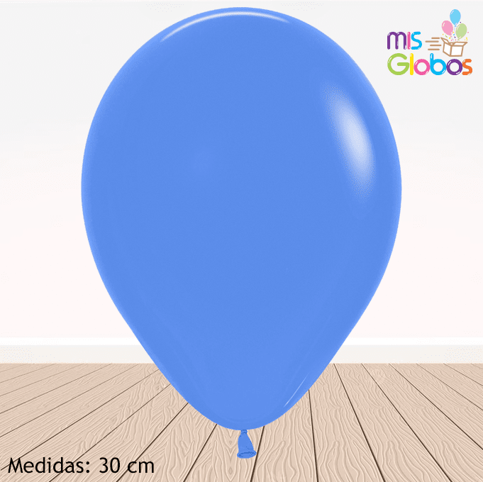 Globo Azul Hortensia mate hinchado con Helio por unidades. - Mis Globos