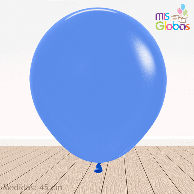 Globo Azul Hortensia mate hinchado con Helio por unidades. - Mis Globos