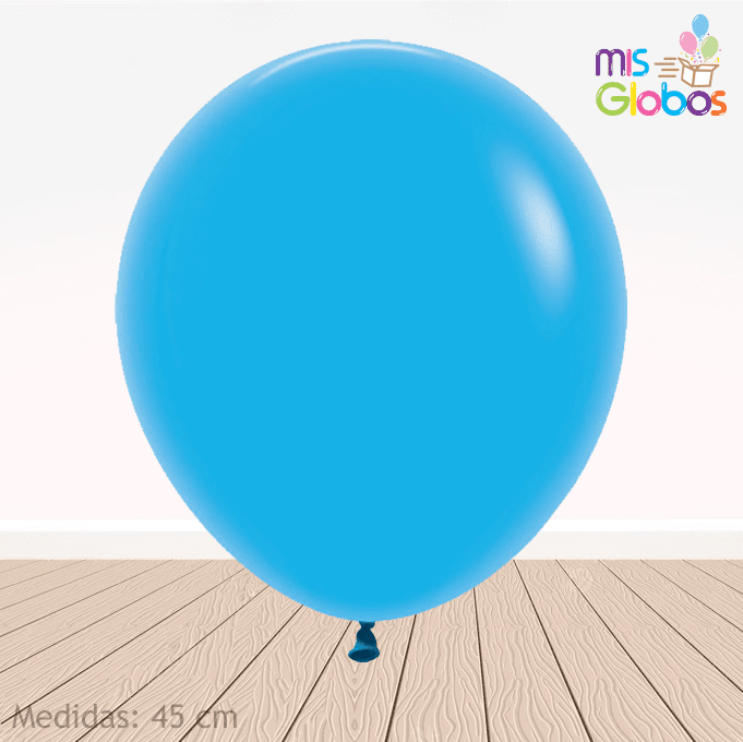 Globo Azul mate hinchado con Helio por unidades.