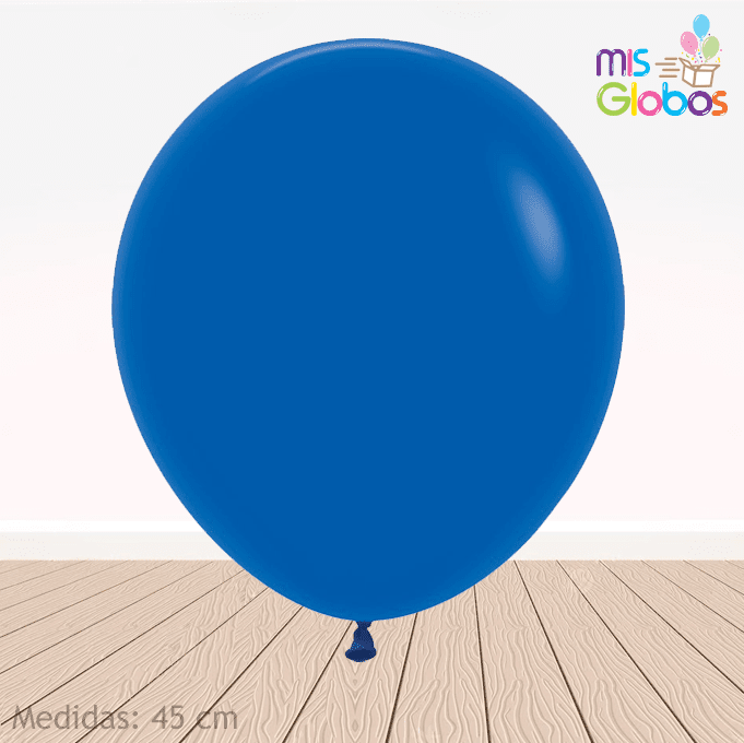 Globo Azul Real mate hinchado con Helio por unidades.