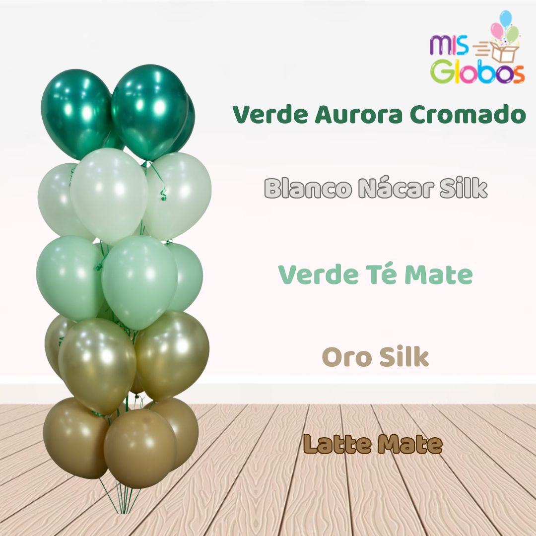 Globo Latte mate hinchado con Helio por unidades.
