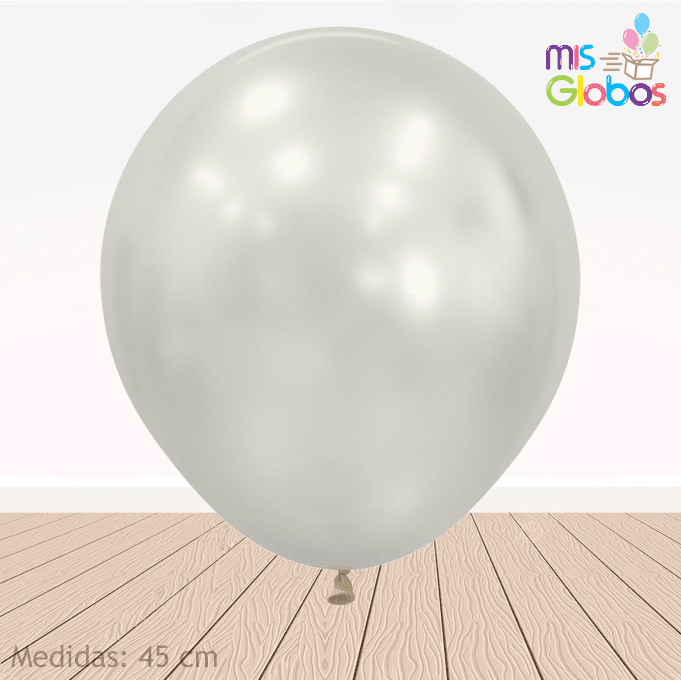 Globo Blanco Nácar Silk hinchado con Helio por unidades.