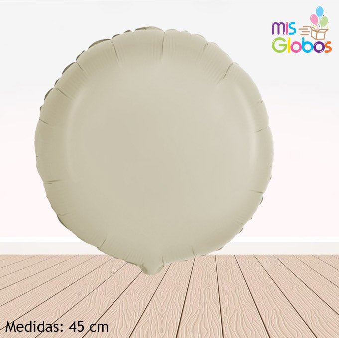 Globo Círculo 45 Cm. Crema - Mis Globos