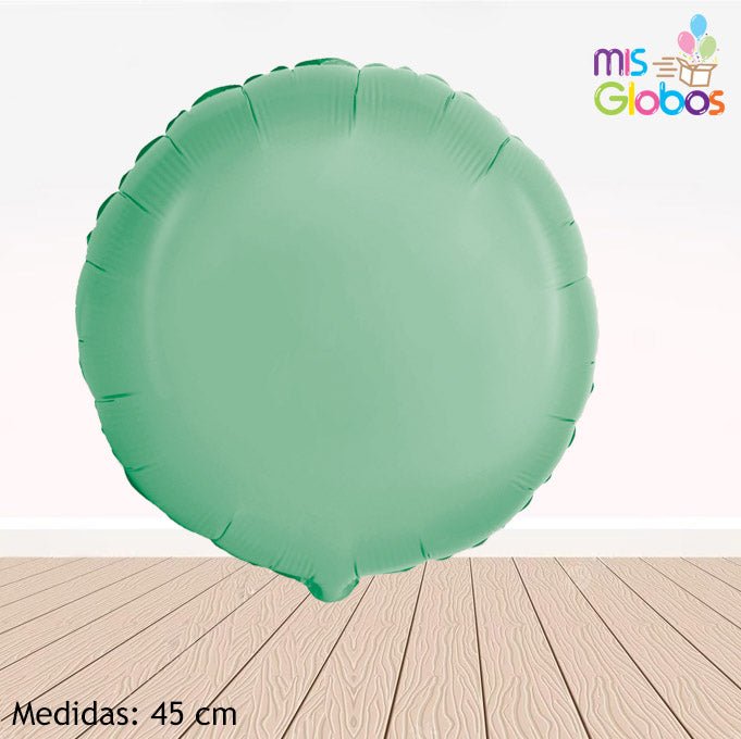 Globo Círculo 45 Cm. Verde menta - Mis Globos