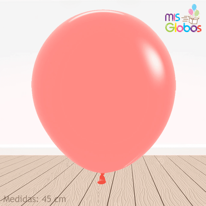 Globo Coral mate hinchado con Helio por unidades.