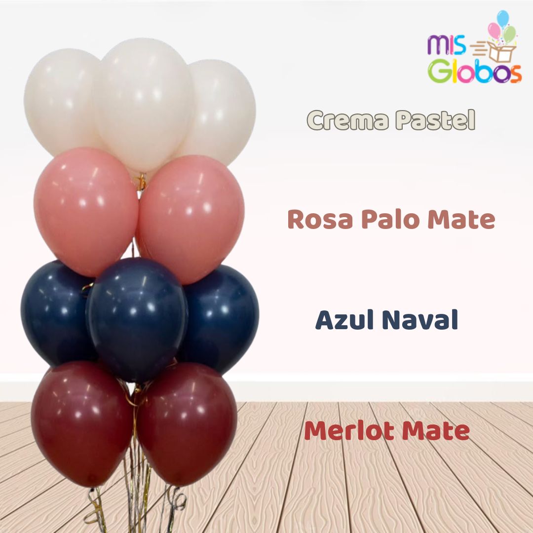 Globo Crema Pastel hinchado con Helio por unidades.