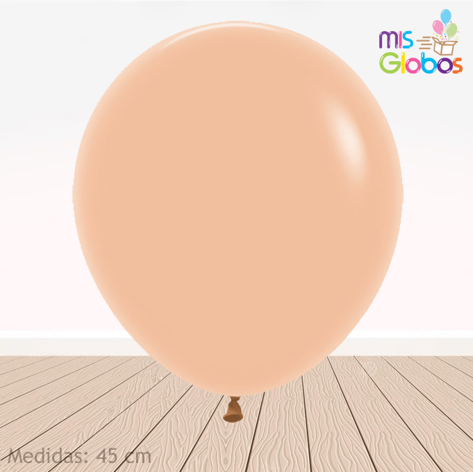 Globo Durazno carne mate hinchado con Helio por unidades.