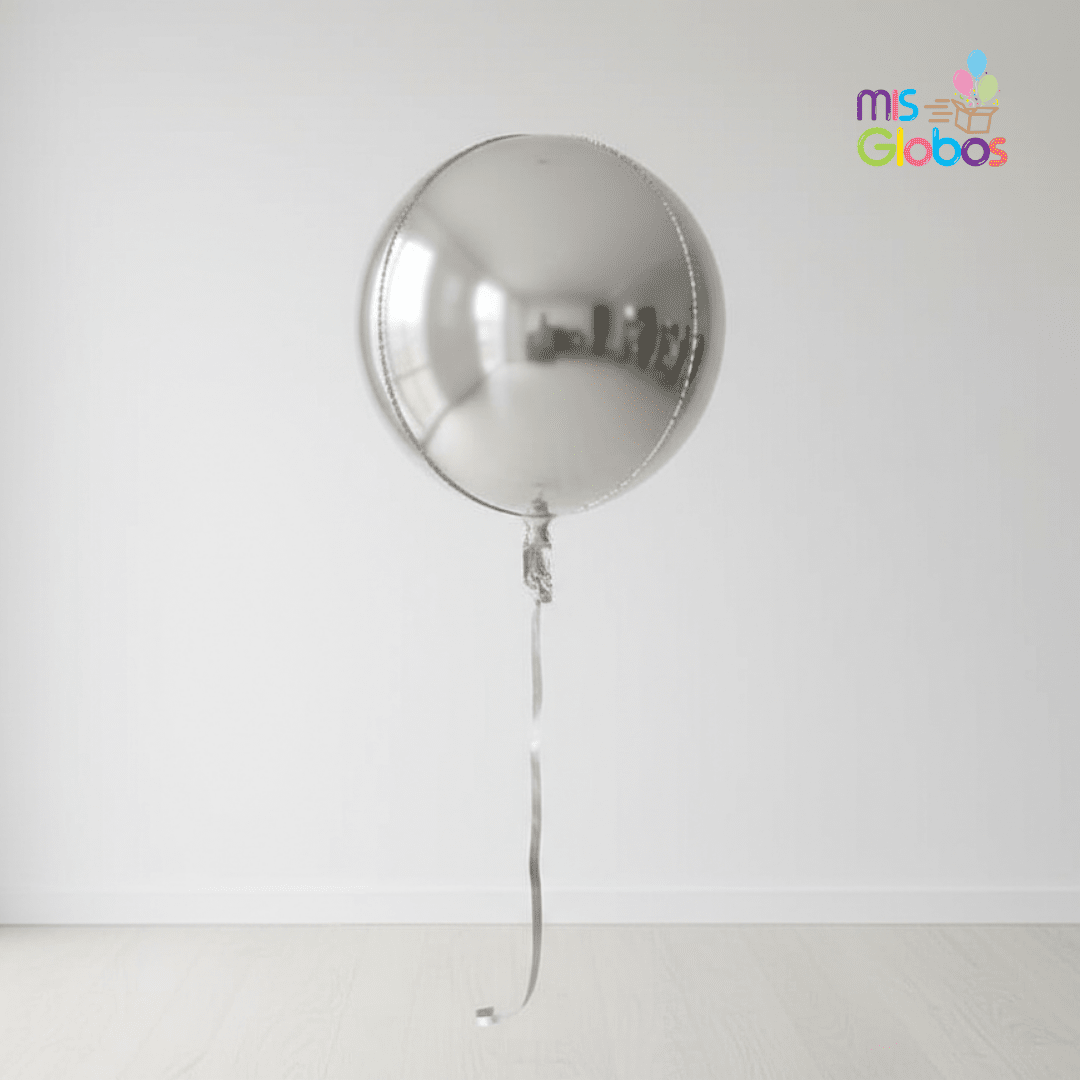 Globo Esfera Plata 80 cm - Mis Globos