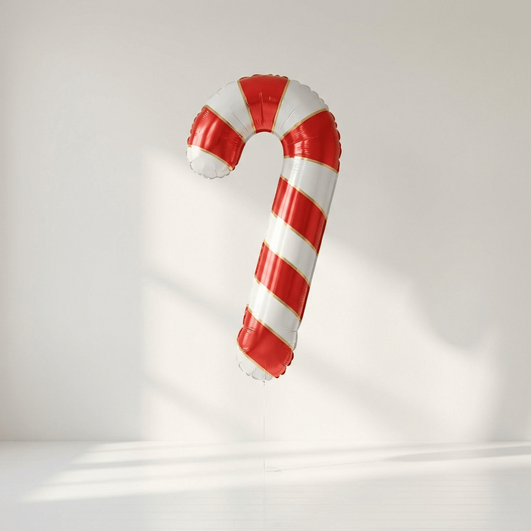 Globo Forma Bastón de Navidad Rojo - Mis Globos