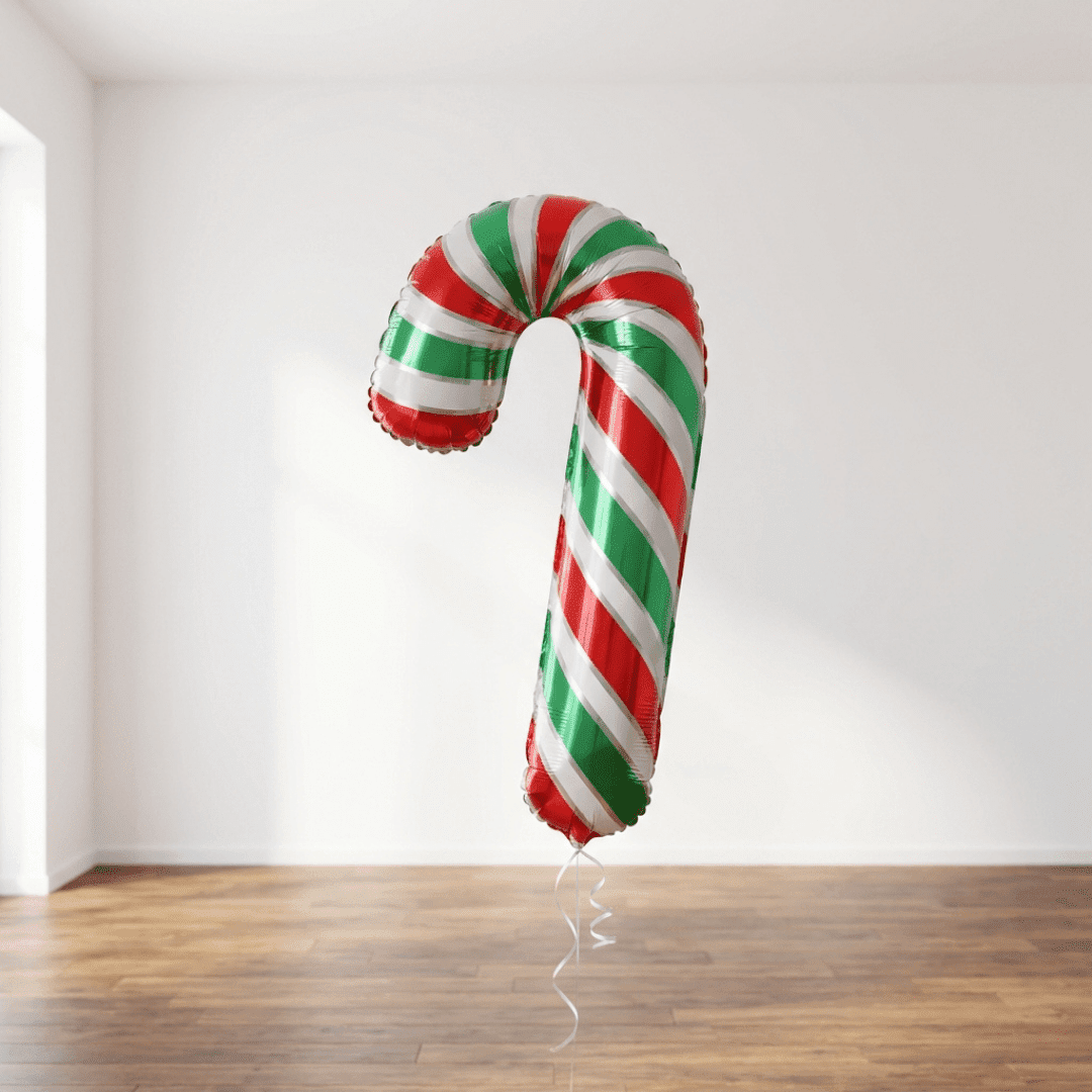 Globo Forma Bastón de Navidad Verde - Mis Globos